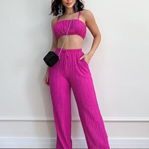 Vibrant Pink Women's two pieces